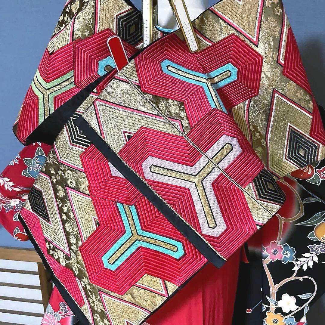 振袖フルセット　京紅型　良家のお嬢様　成人式振袖　振袖