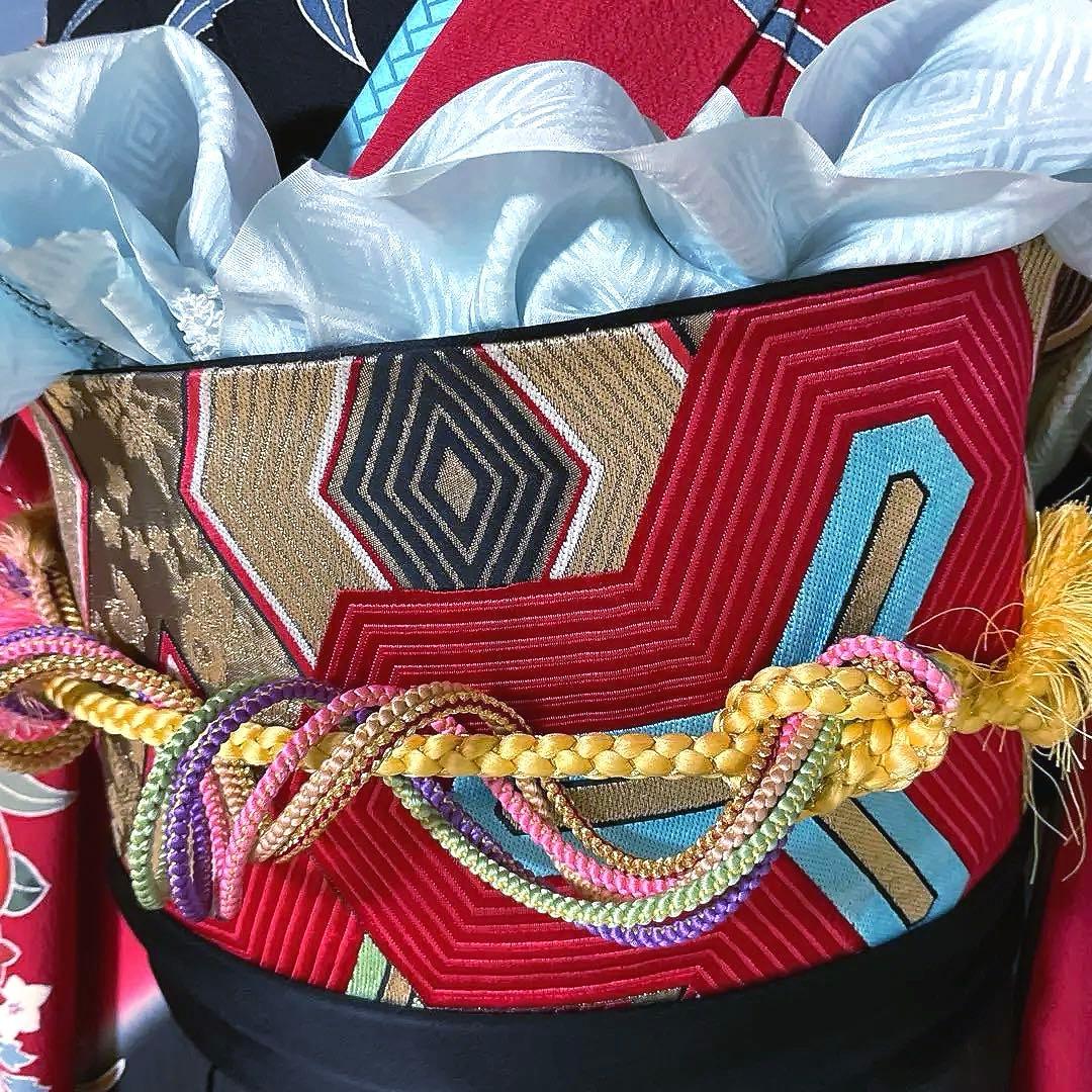 振袖フルセット　京紅型　良家のお嬢様　成人式振袖　振袖