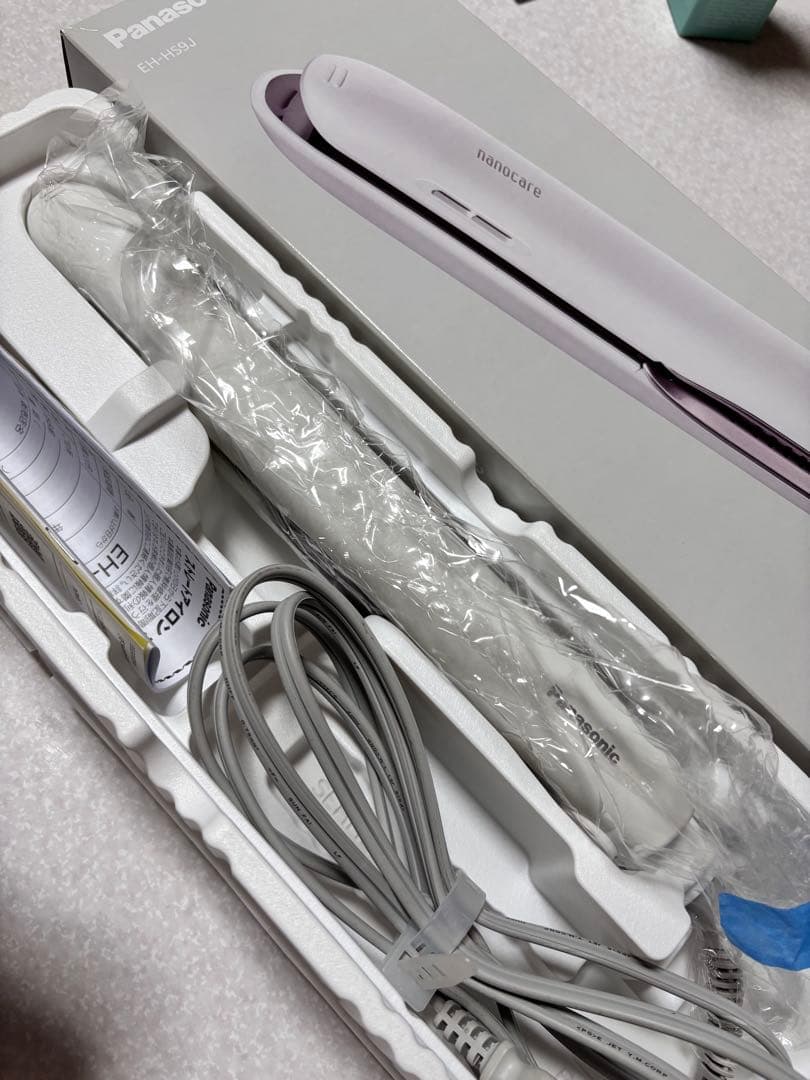 美品　Panasonic　パナソニック　ヘアアイロン　EH-HS9J　ホワイト