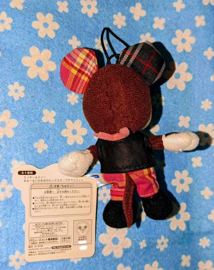 ♡美品♡ディズニー♡ミッキー＆ミニー♡ロックスターぬいぐるみストラップ★☆