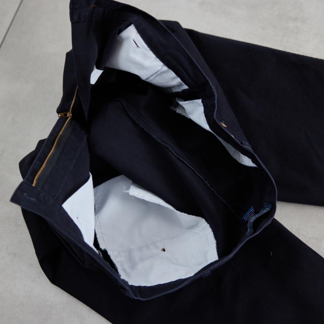 W36×L30 90s 初期タグ ラルフローレン ポロチノ ダークネイビー