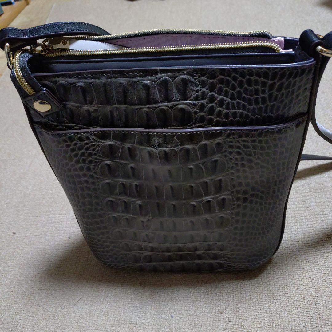 【美品】モーダプリンチペ　ブラックレザーショルダーバッグ