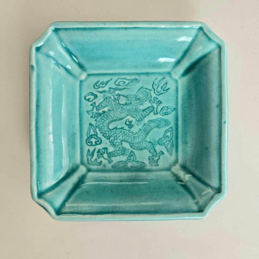 チョウ様のM-1255 珉平焼 角切り皿４客