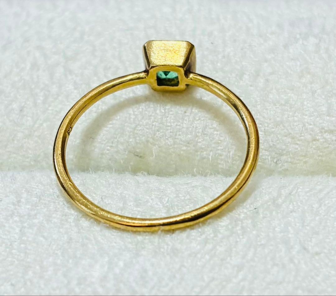 お値下げ⭐︎Hariqua k18 天然エメラルド リング