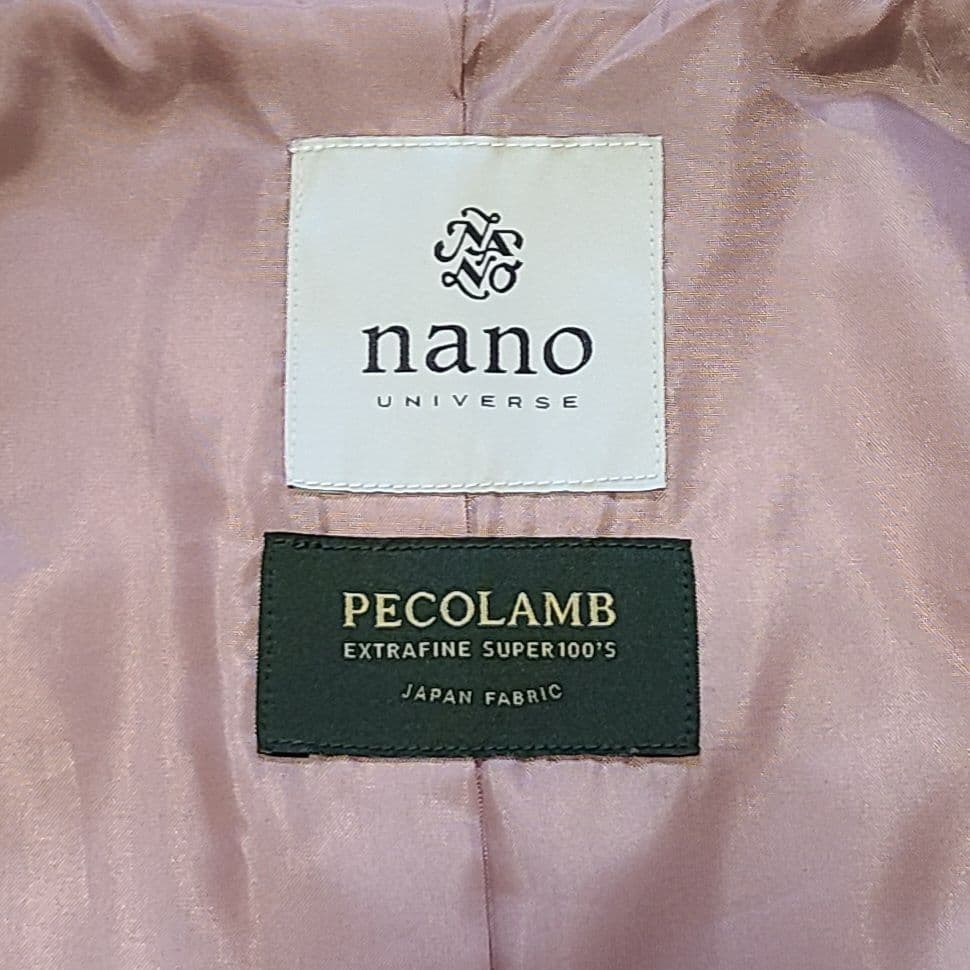 【高級素材】近年モデル　ナノユニバース　ウールビーバーセミダブルチェスターコート