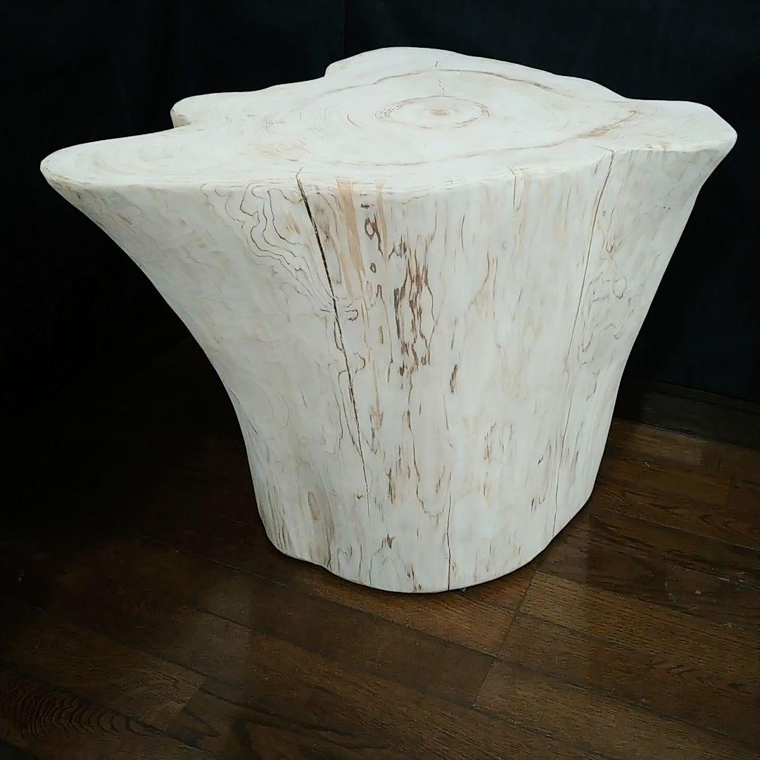 丸太スツール　丸太サイドテーブル　ヒノキ