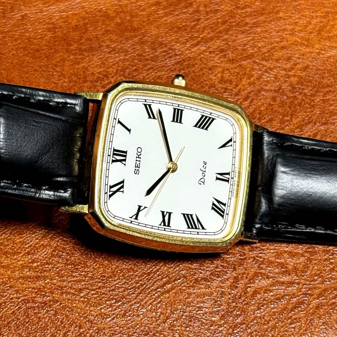 A83 希少 稼動品 SEIKO DOLCE スクエア型 80年代ヴィンテージ