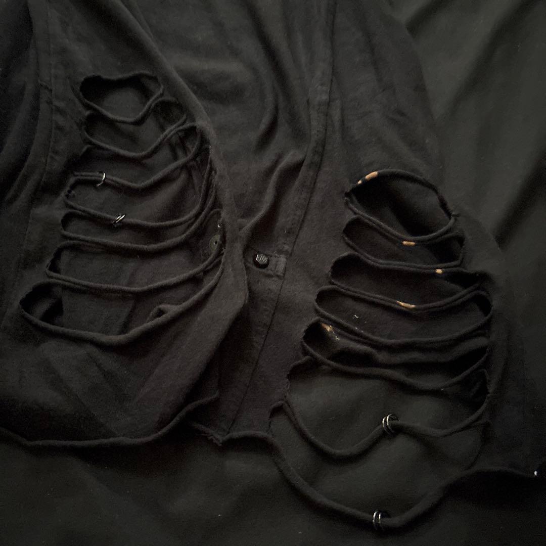 00s archive ヘブンアンドアース 十字架 ダメージ ピアス tank