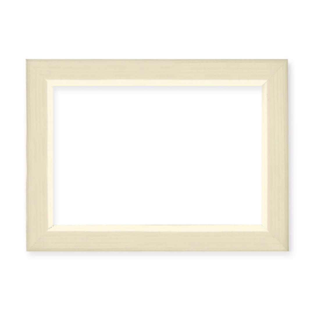 ウッドホワイト F20号 組み立て式フレーム　油彩額縁　仮