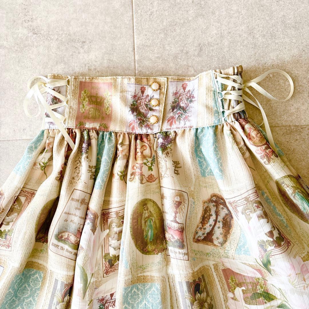 ネコちゃん様用 ベイビーザスターズシャインブライト 総柄リボン レーススカート