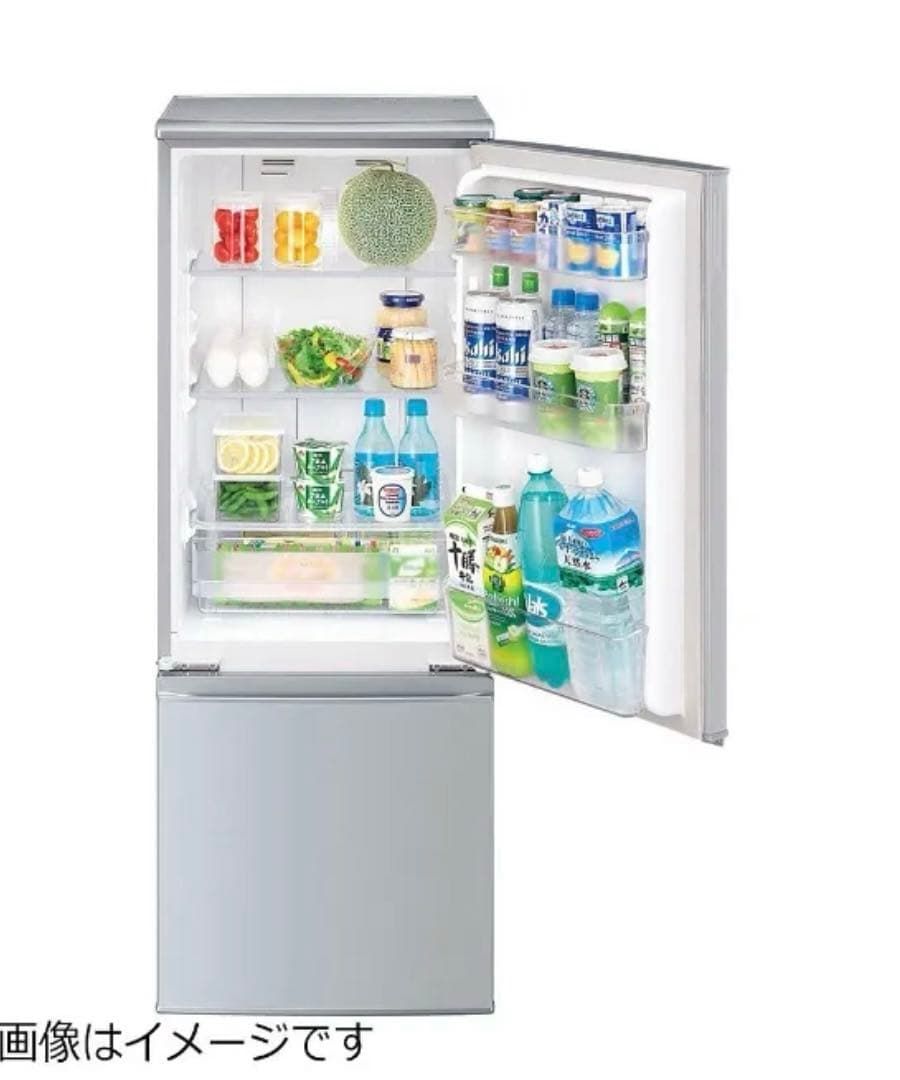 シャープ 冷凍冷蔵庫 (167L どっちもドア) 2ドア SJ-D17D-S
