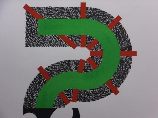 現代美術 菅井 汲　直筆サイン『S緑と黒』リトグラフ 1991年 0723N