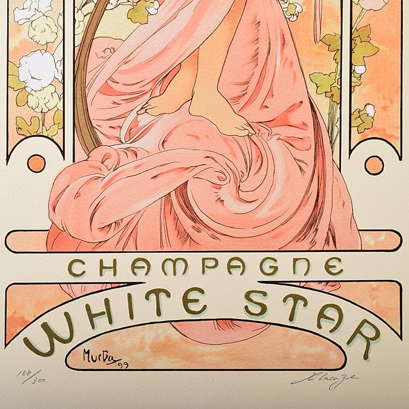アルフォンス・ミュシャ　シャンパンホワイトスター　188/300　VR8693B