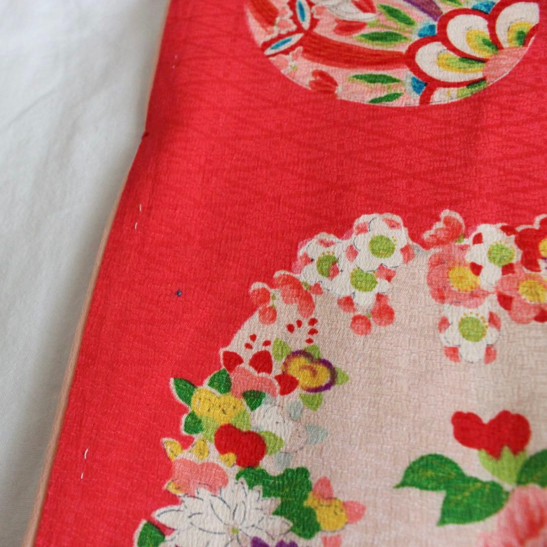 七五三 3歳 女の子 子供 正絹 アンティーク 着物 被布 セット