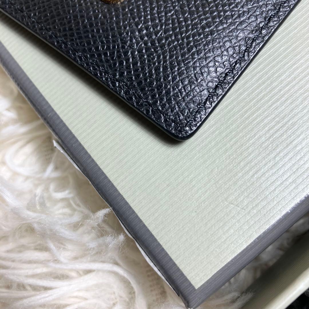 【美品】トムフォード カードケース レザーブラック ゴールドメタル 箱付き