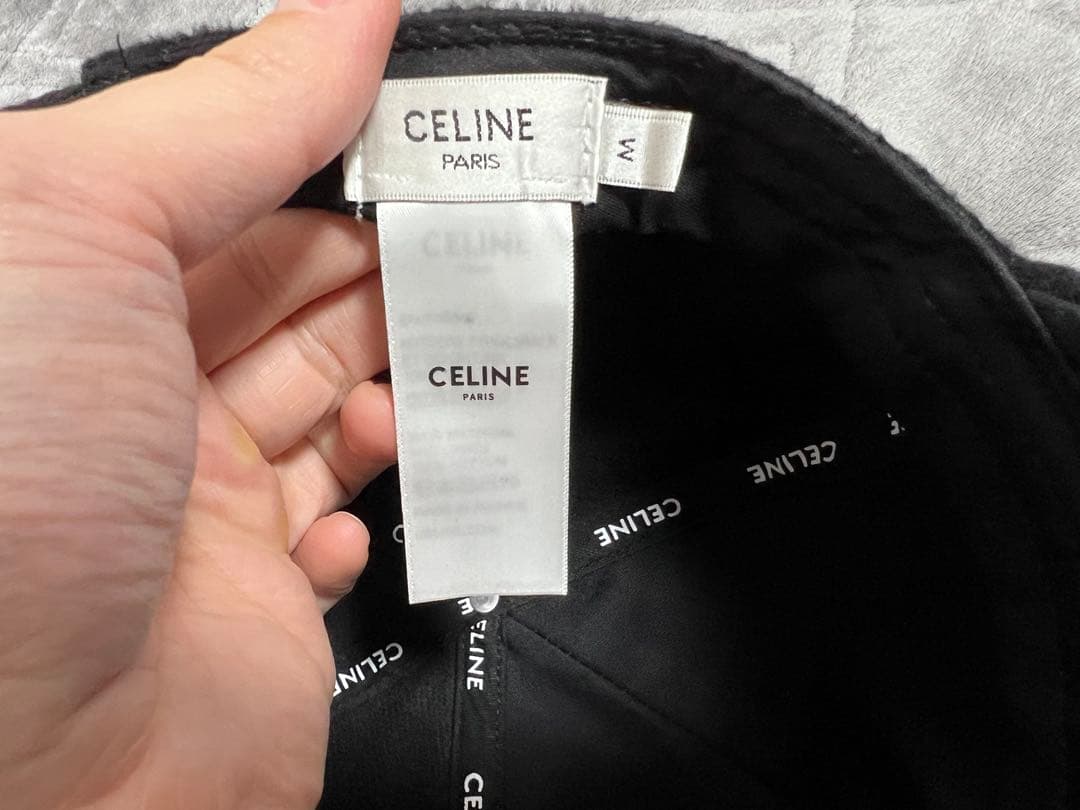 CELINE 黒 ベースボールキャップ Mサイズ