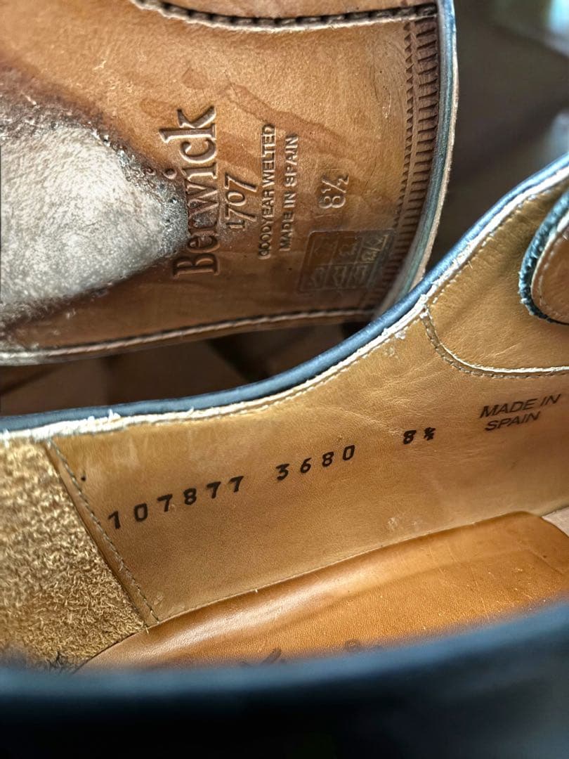 【美品】Berwick ドレスシューズ 靴木型付き