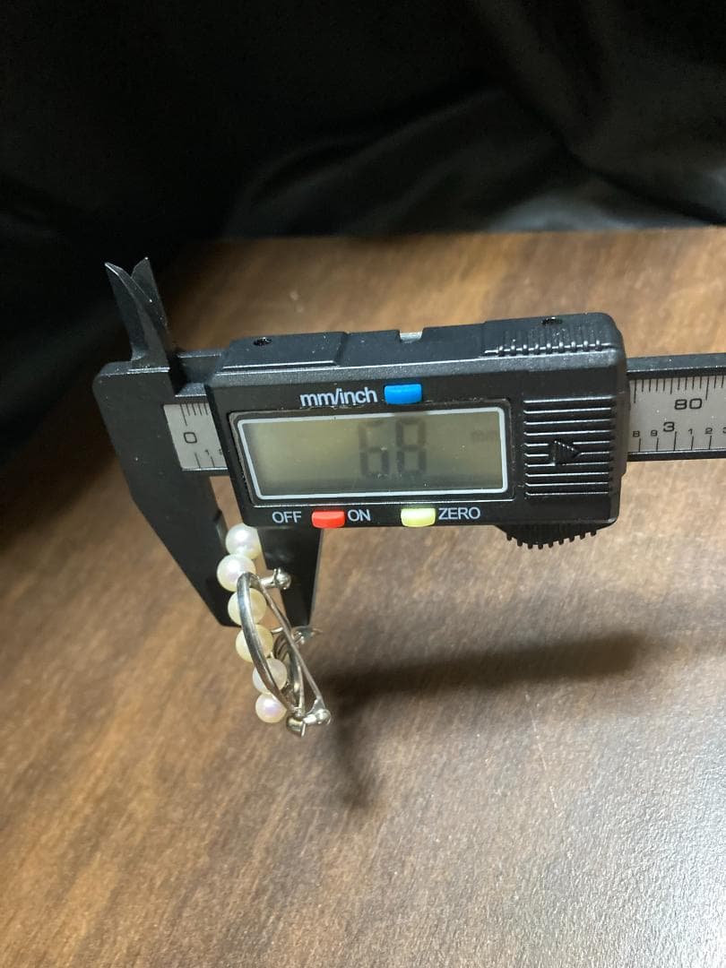 美品 ミキモト アコヤ真珠 パール ブローチ シルバー 6粒 6珠