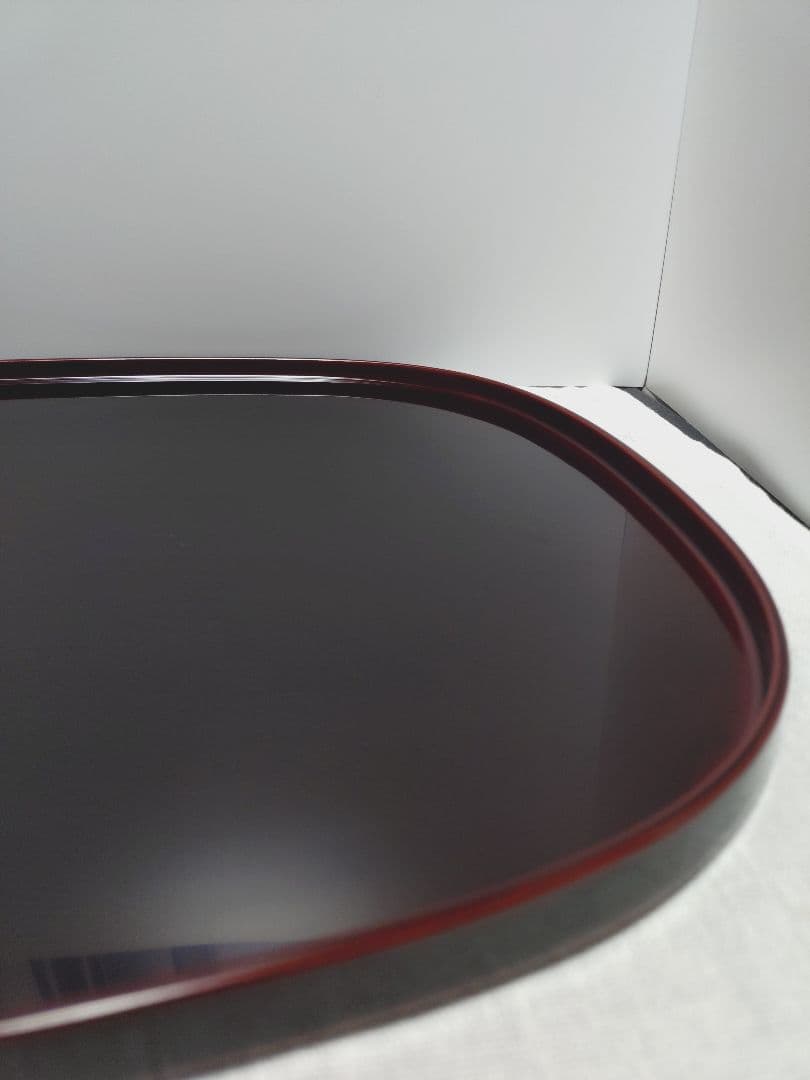 値下げ【新品未使用】越前塗　溜塗（ためぬり）尺3小判盆