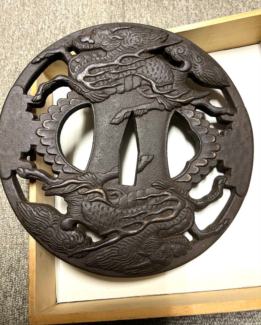 鋳物製(鍔 )木箱付き