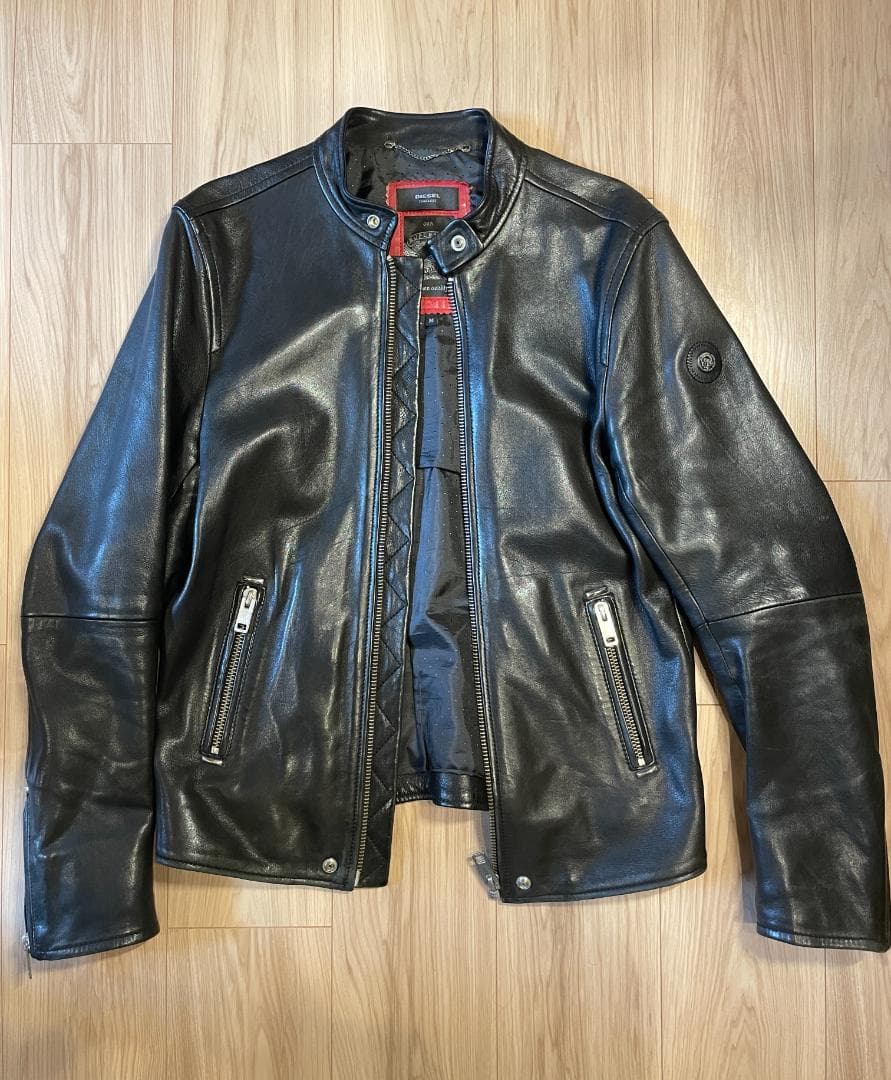 DIESEL TIMELESS ディーゼル　シングルレザーライダースジャケット
