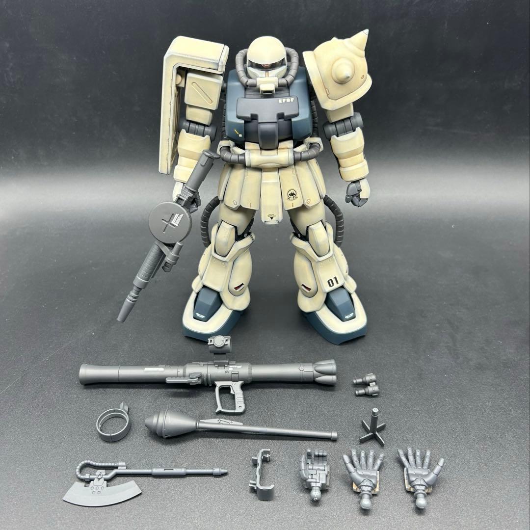 ガンプラ塗装済完成品 MGザクIIF2型（連邦軍仕様）