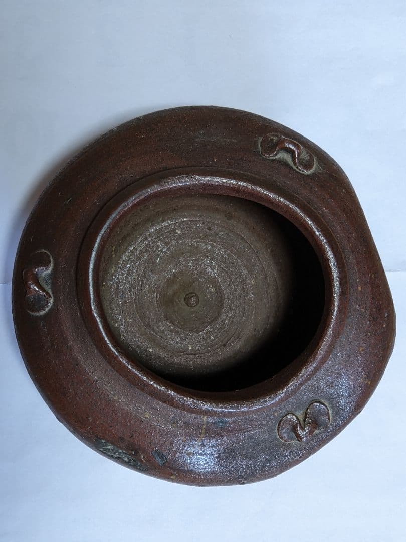 ♦江戸時代 古備前 蹲 三耳壺 焼締め！遺品少数 置物 飾り 花器 花活け骨董品