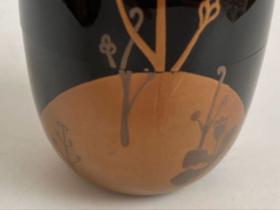 塗師　漆芸家　目白宗芳　棗　蕨　蕨蒔絵　棗　茶入　共箱