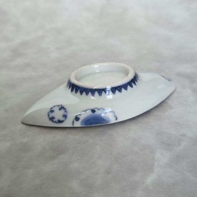 古伊万里　染付　豆皿　小皿　江戸　骨董　金直し　金継ぎ　藍柿　アンティーク