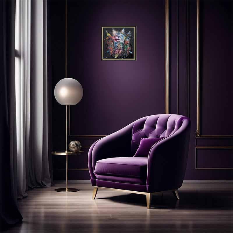 アートフレーム ファンキーキャット/猫 絵画 クリスタルピクチャー