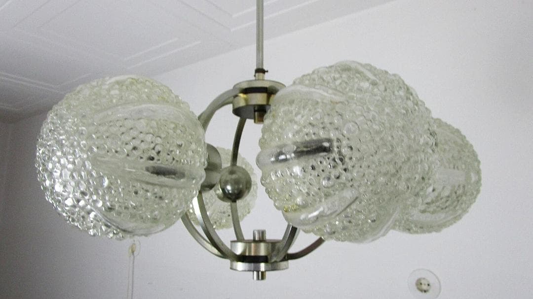 点灯確認済み スプートニク 6灯 60s スペースエイジ シャンデリア ライト