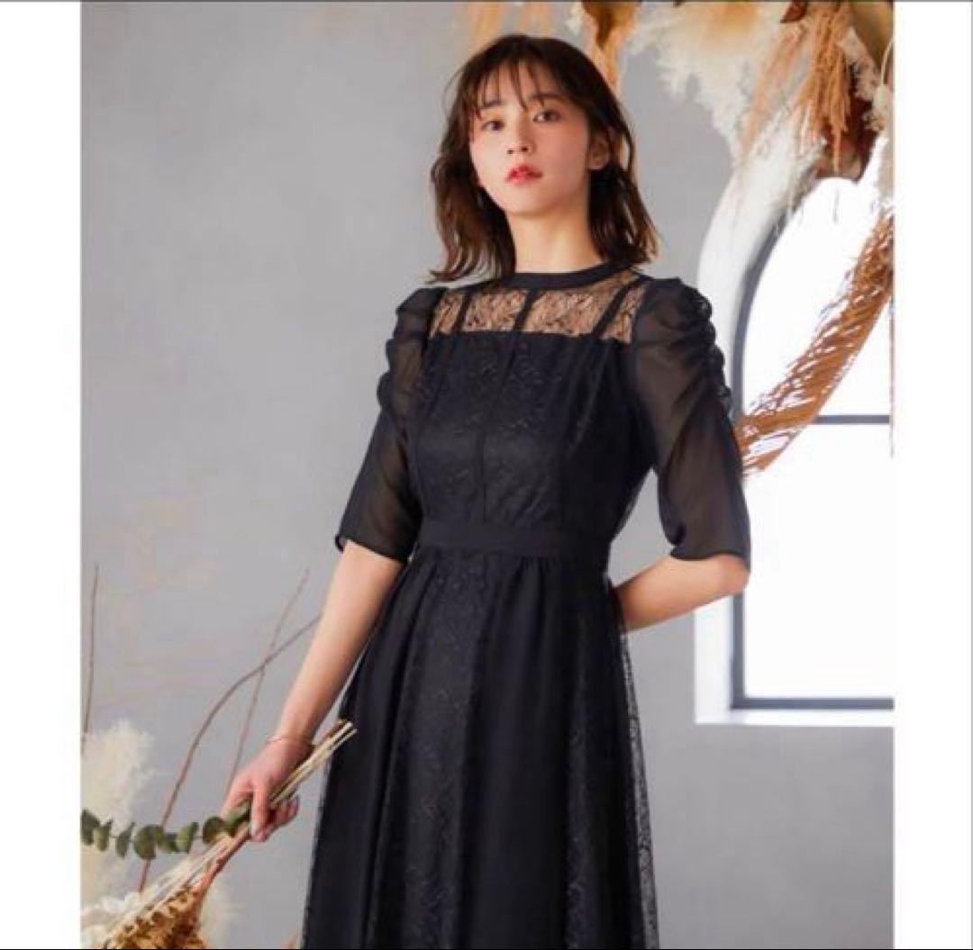 ✭niana ✭レース ブラック　パーティードレス