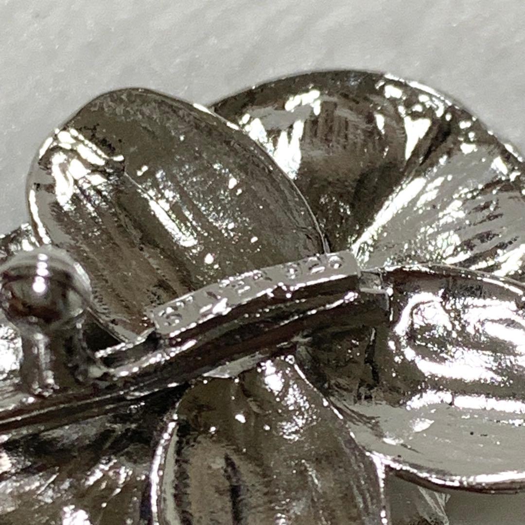 極美品 アコヤ真珠 ピンブローチ 胡蝶蘭 極上 銀細工 SILVER 925