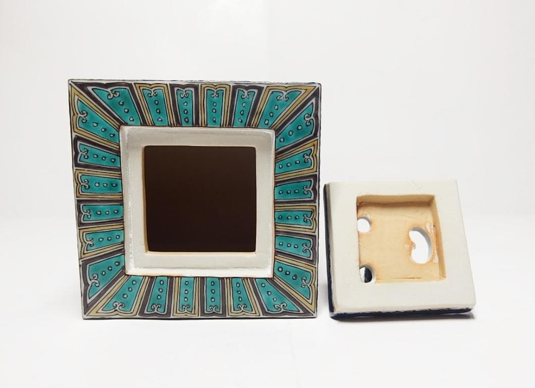 福永幾夫作/色絵鴛鴦図香炉/【共箱】/最上作！/美品！