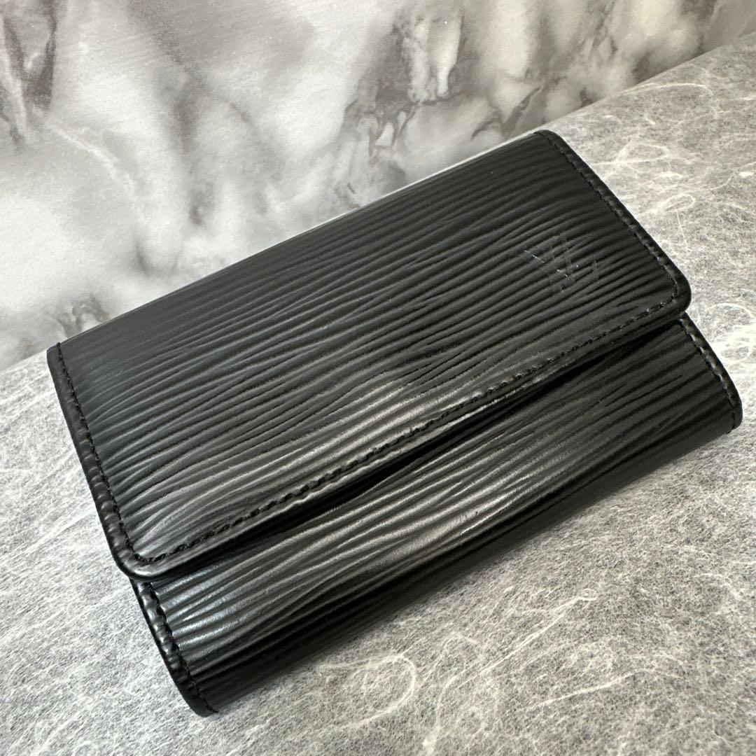さくらLouis Vuitton エピレザー 黒　6連キーリング　超美品