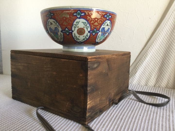 美品！！ 古伊万里「色絵金蘭手深鉢 ・唐子図」