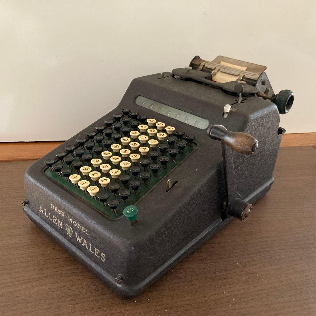 アメリカ　NY アンティーク　計算機　ALLEN WALES