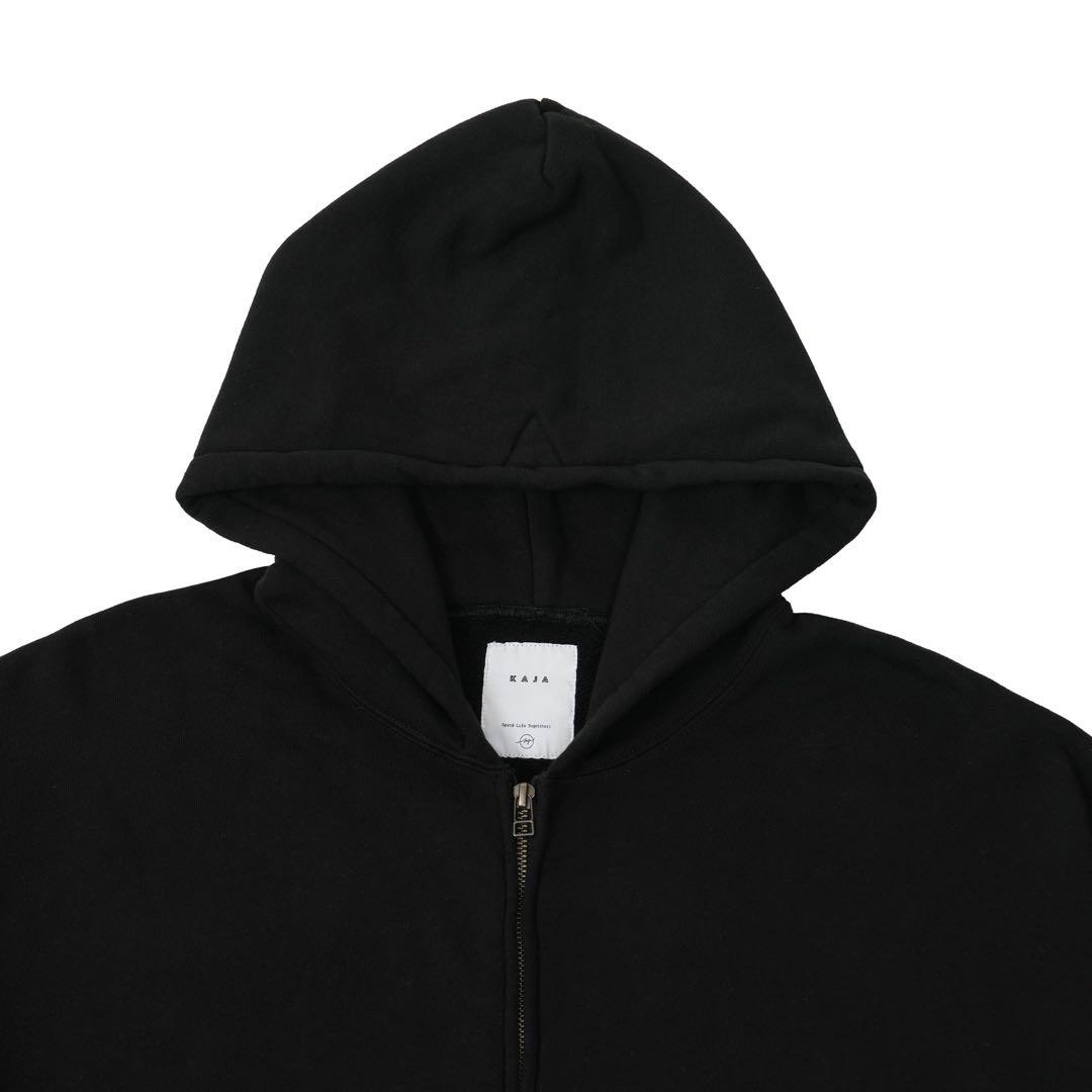 KAJA スウェット ジップ フーディー パーカー デニム ダウン OVY