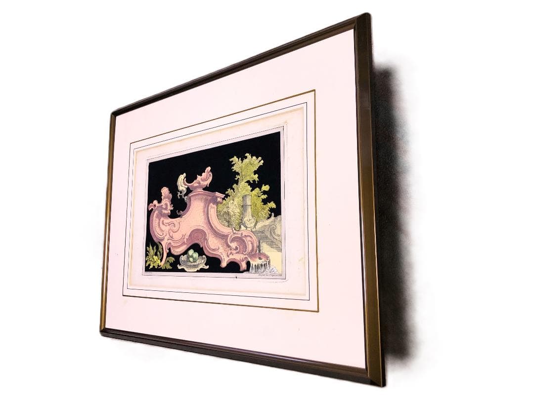 ガブリエル・ユキエのエッチング　ジャック・ド・ラジュ原画　18世紀ロココ芸術