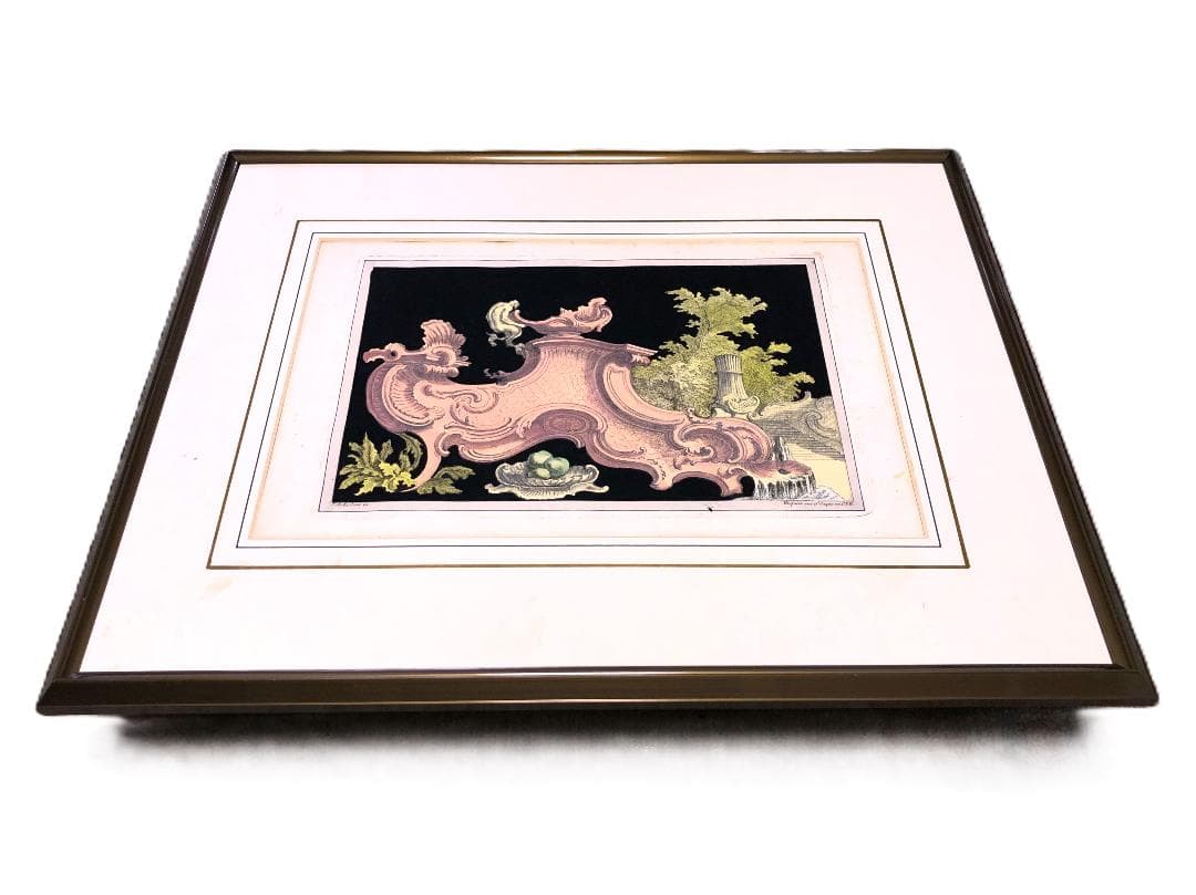 ガブリエル・ユキエのエッチング　ジャック・ド・ラジュ原画　18世紀ロココ芸術