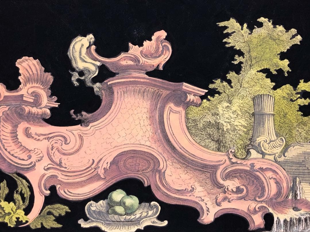 ガブリエル・ユキエのエッチング　ジャック・ド・ラジュ原画　18世紀ロココ芸術