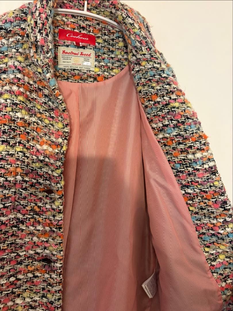 coohemコーヘン ファンシーツイードジャケットコート　美品