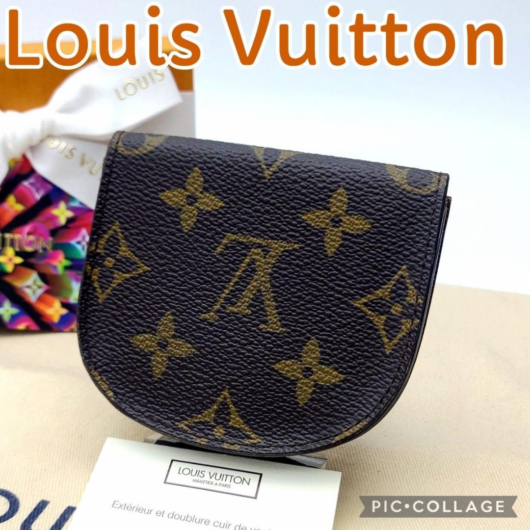 美品 ルイヴィトン ケース モノグラム M61970 ポルトモネ グゼ