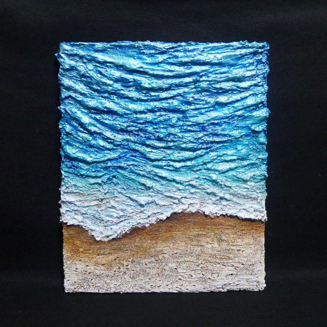 油絵 油彩 油彩画 絵 絵画 【海の砂浜】