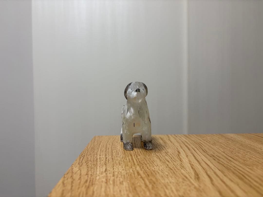 【限定値下げ】安達知江　犬　ガラスオブジェ