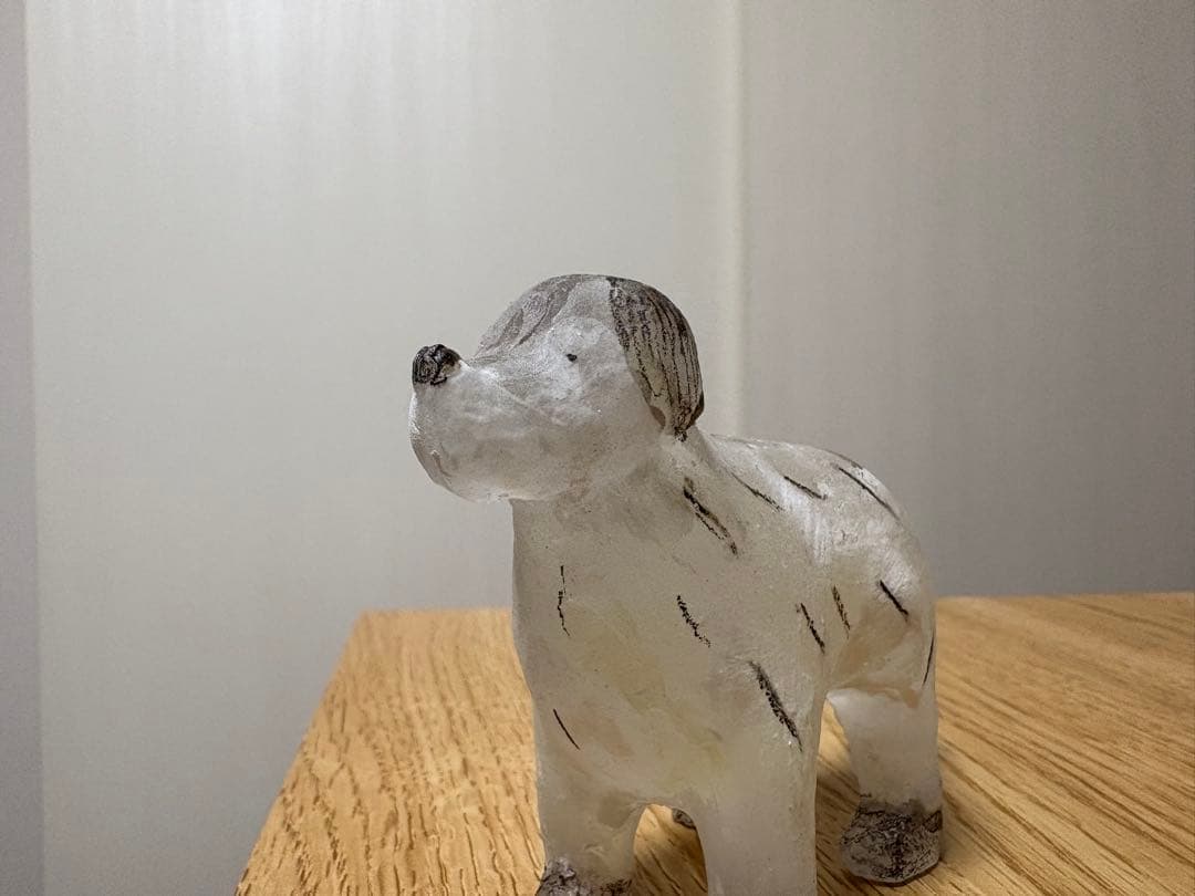 【限定値下げ】安達知江　犬　ガラスオブジェ