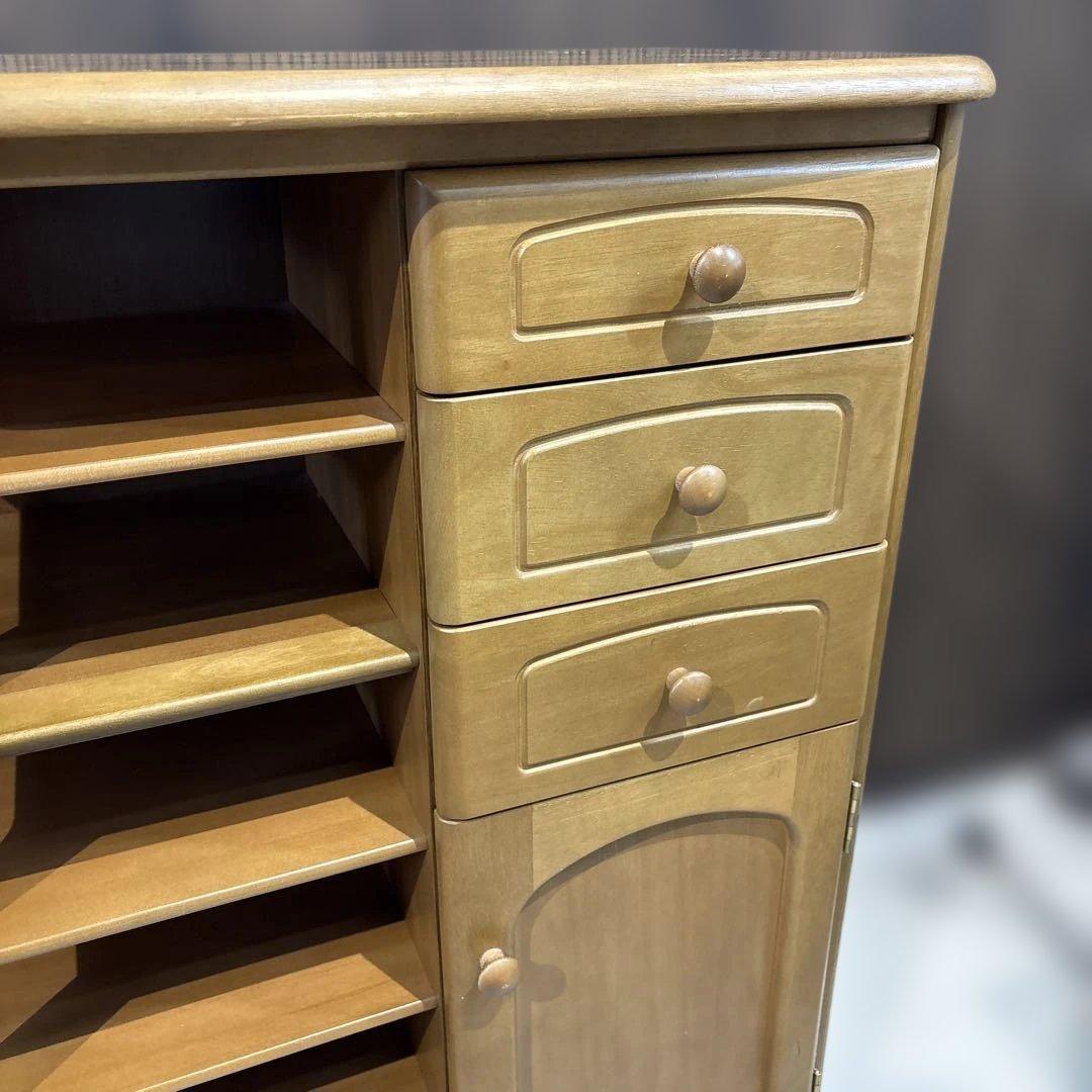 カリモク　スリッパラック　ナチュラルウッド キャビネット