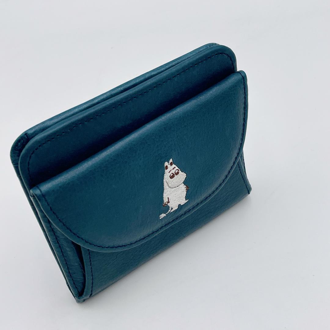 Kissora × MOOMIN 本革レザー 二つ折り財布　m607