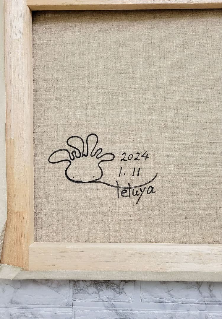 ★鈴木哲也★S25(803×803mm)アクリル原画1点物★送料無料#0088