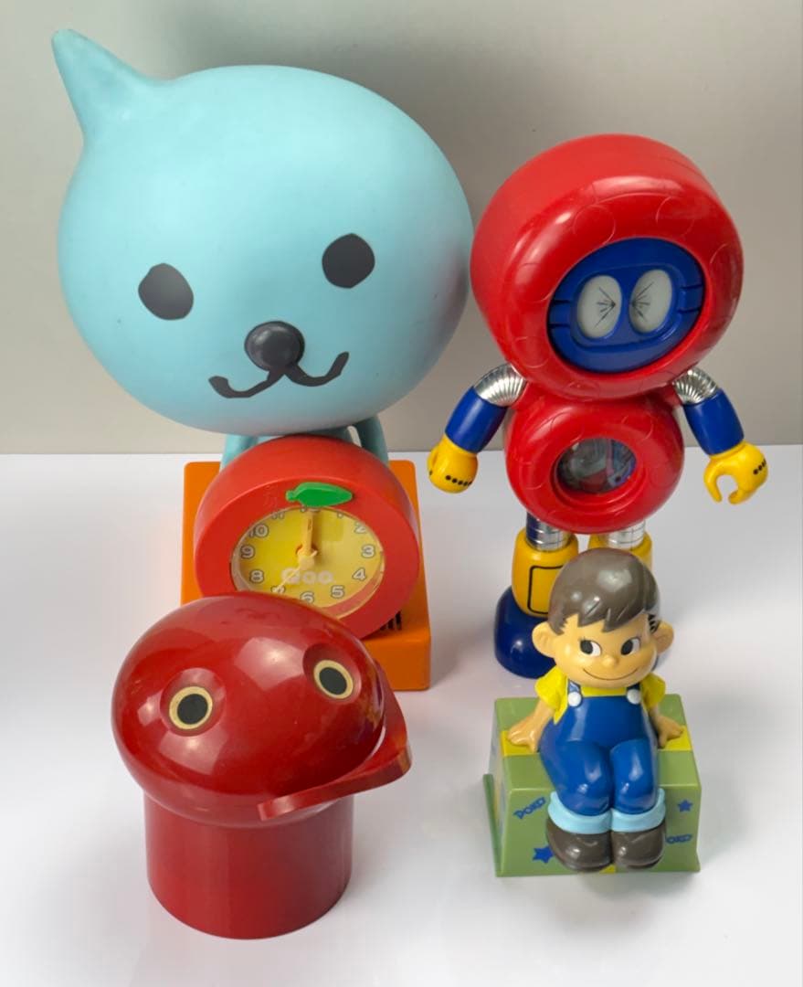 昭和レトロ 目覚まし時計 貯金箱 バッテンロボ丸 4点まとめ P−009